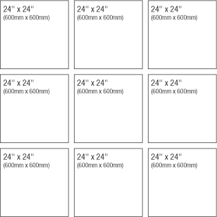 24in x 24in Square Format Multi Panel Example