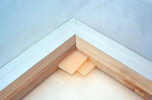 Example of the back of our 75" stretcher bar prints